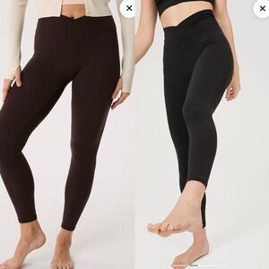 OFFLINE by Aerie Real Me High Waisted Crossover Legging Lot of 2 XXL Black Brown